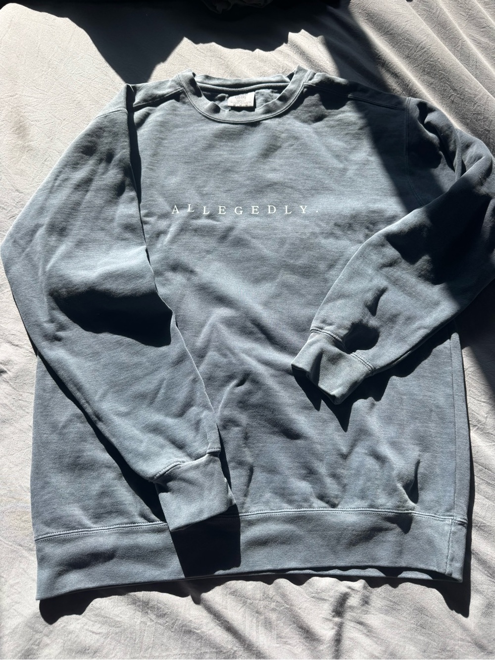 Women’s Crewneck Sweatshirt in Faded Blue